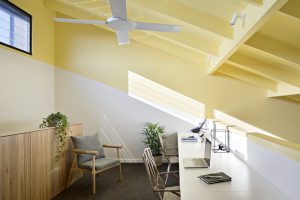 Joyful House yellow home office