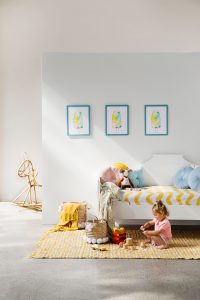 Lilly & Lolly kids bedroom Paddle Pop and pom pom bedding