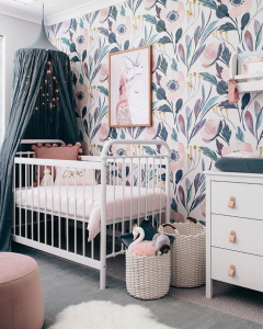 Oh eight oh nine pink and green babys room