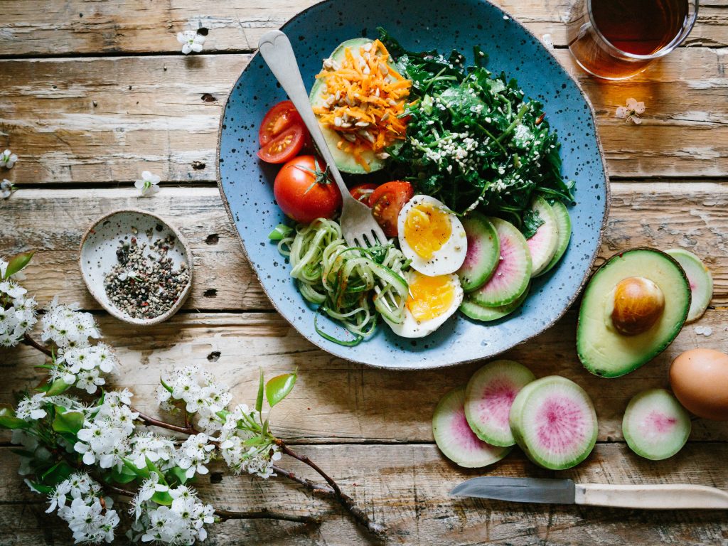 Plate of healthy food