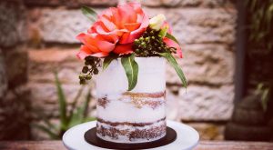 Stacy Brewer Coconut cake with dulce de leche and peanut praline