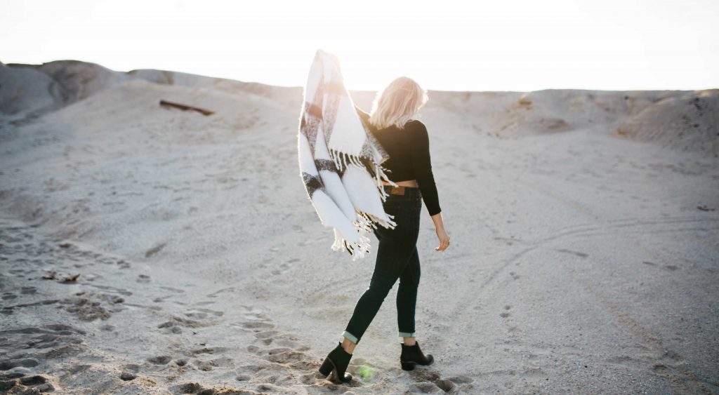 juggle of motherhood mama disrupt Woman walking in desert