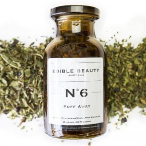 Edible Beauty No 6 Puff Away jar tea