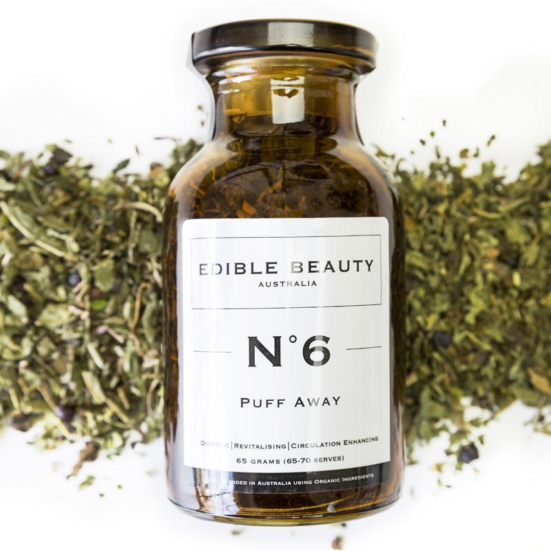 Edible Beauty No 6 Puff Away jar tea