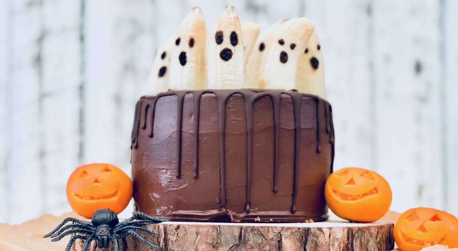 Mandy Sacher Halloween marble cake with banana ghosts