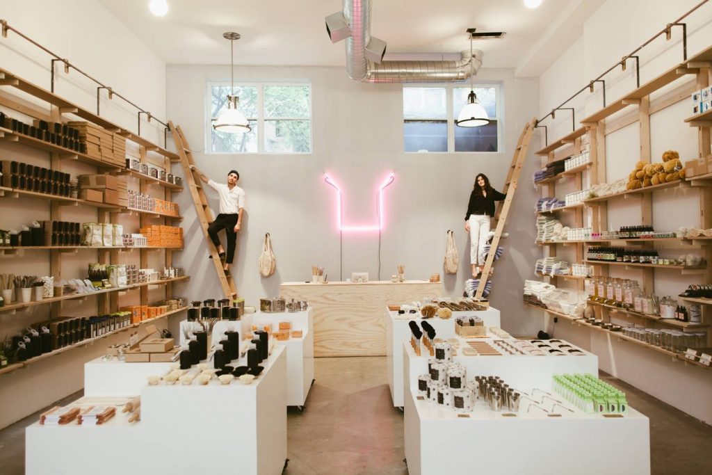 Inside eco friendly Package Free store Brooklyn