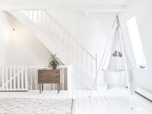 danish by design, scandi, baby, nursery, baby room, cot