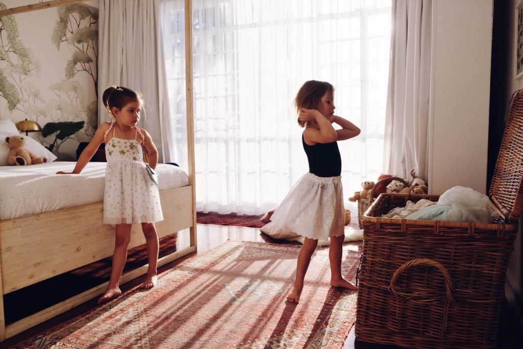twin girls, anna and florence bedroom mama disrupt