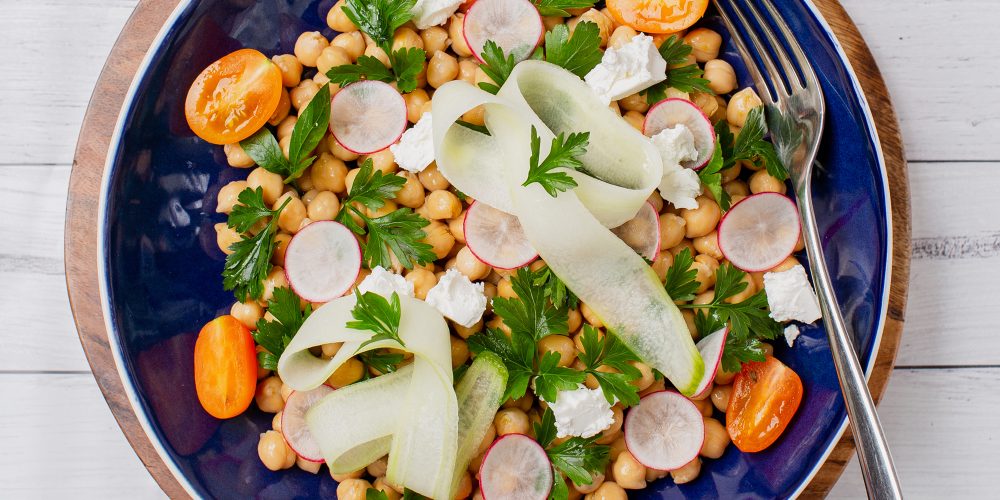 chickpea, parsley and feta salad mama disrupt