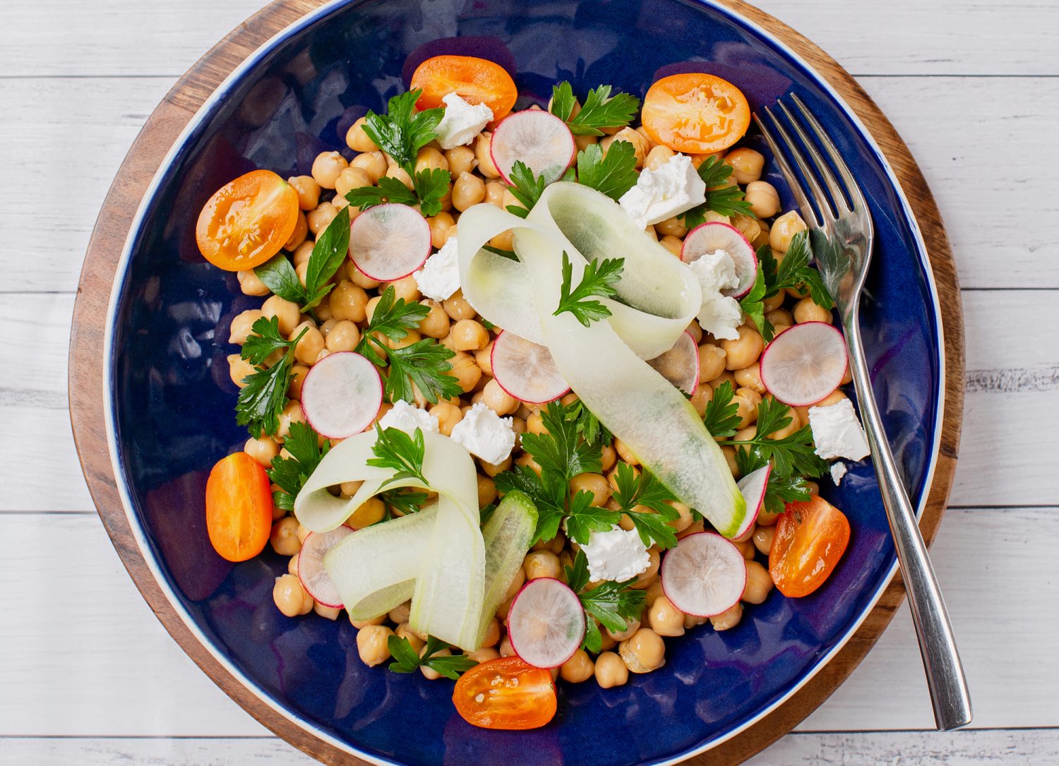 chickpea, parsley and feta salad mama disrupt