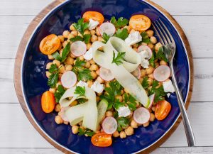 chickpea, parsley and feta salad mama disrupt