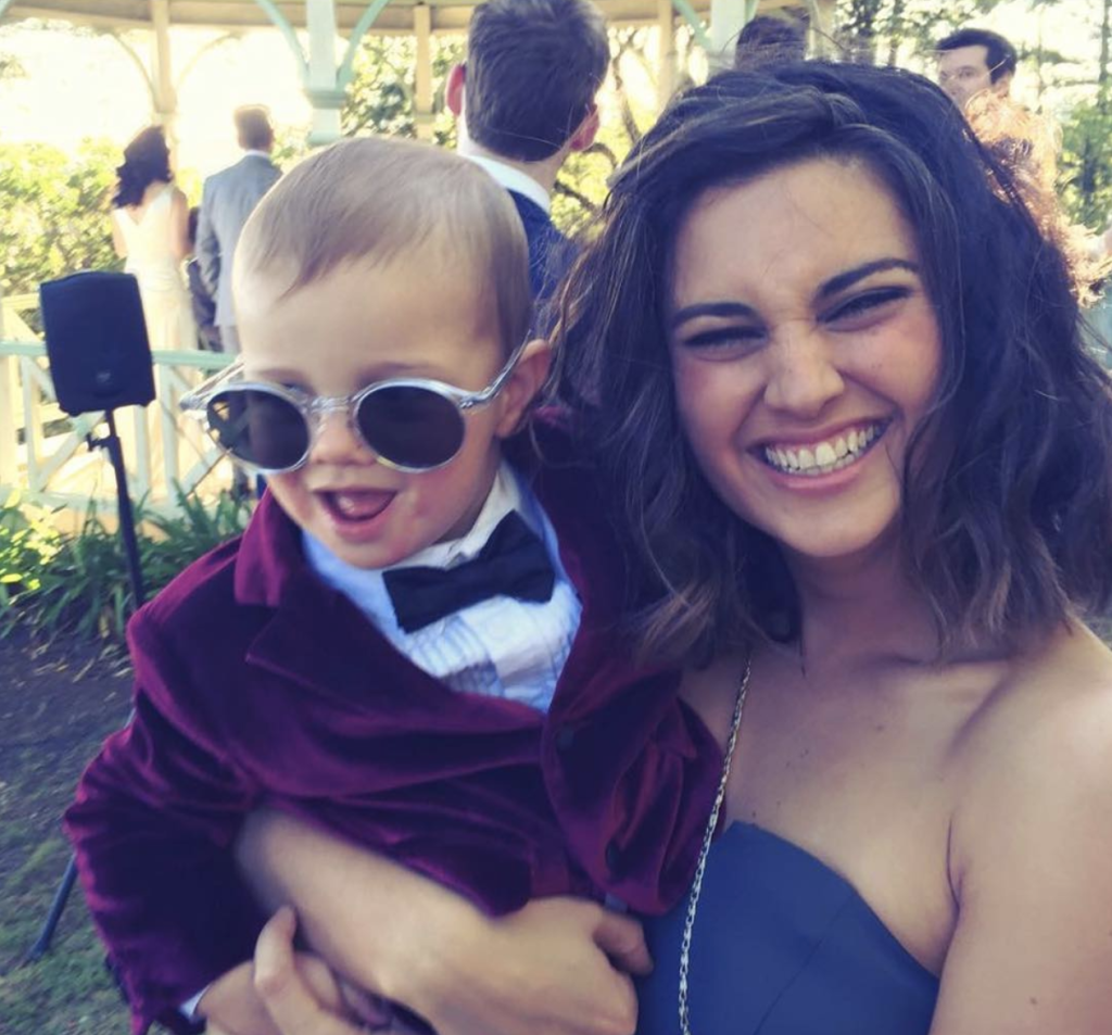 Jamila Rizvi with her son
