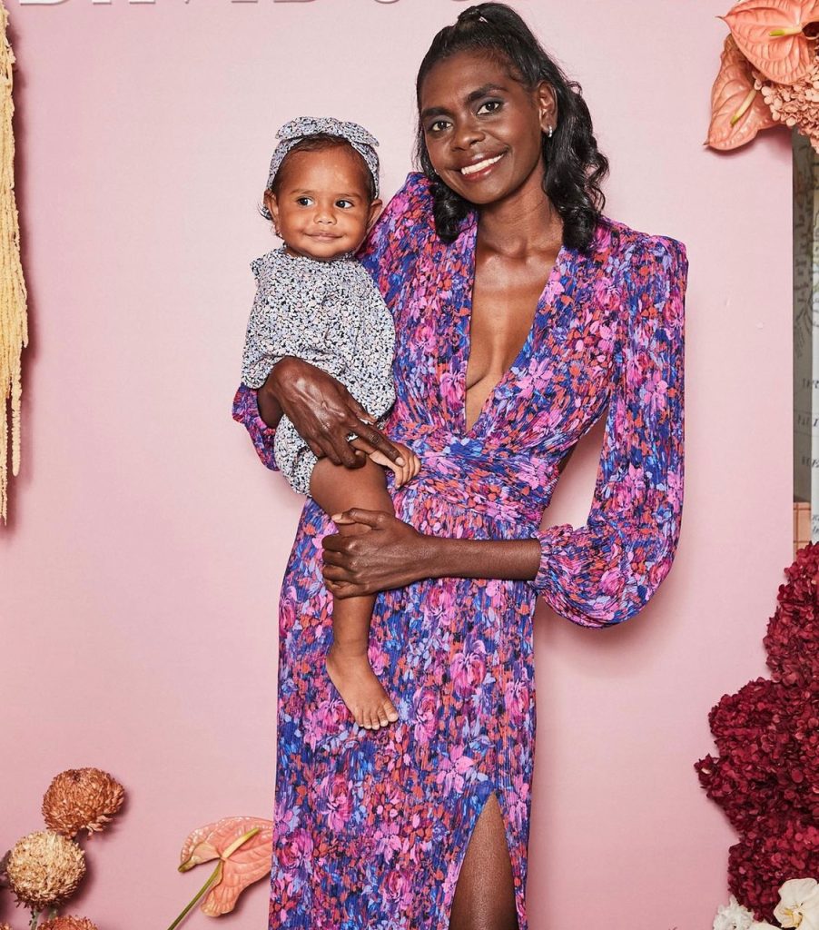 Magnolia Maymuru with her daughter