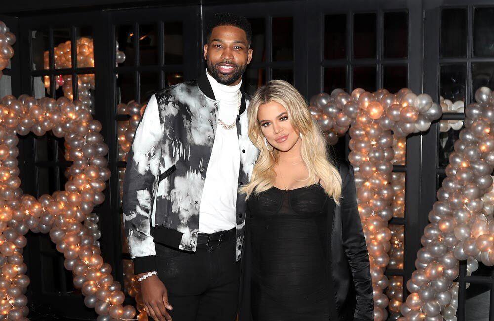 Khloe Kardashian poses with Tristan Thompson