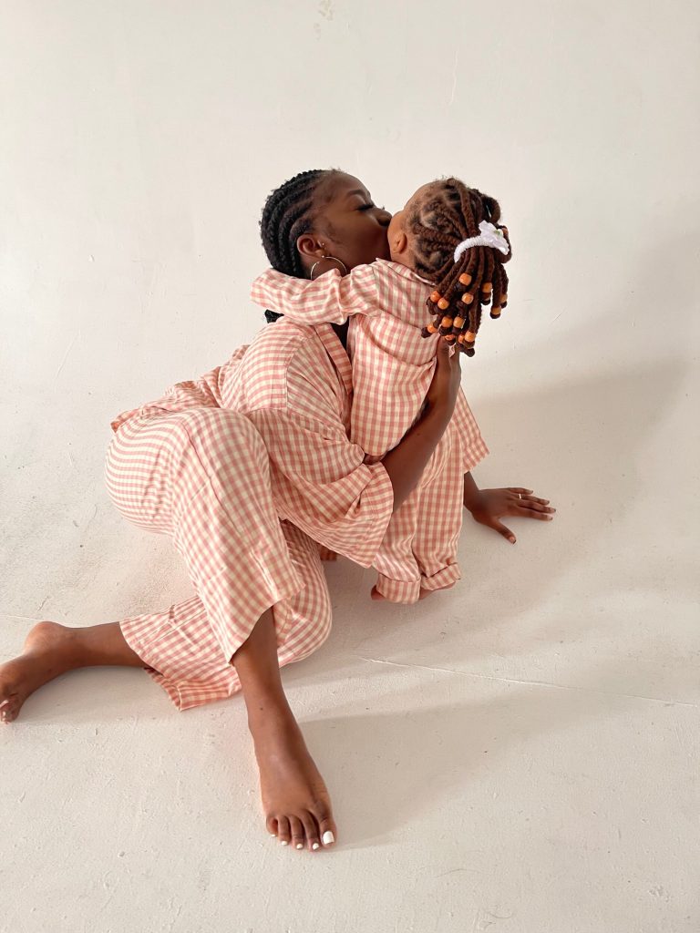 Mama and bebe in matching pjs