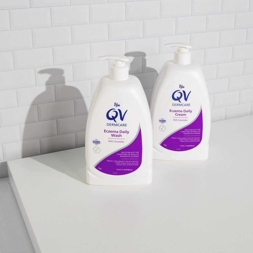 mama disrupt, eczema, qv dermcare