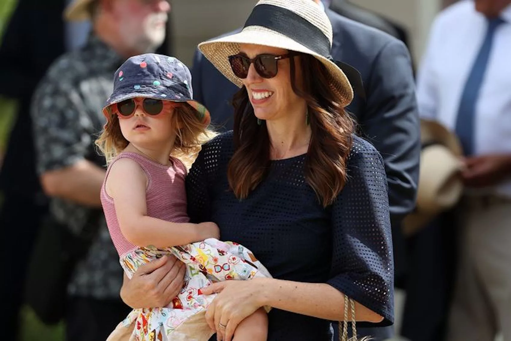 Jacinda Ardern with Neve