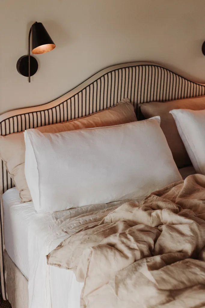 Clawfoot bathtub in the Farmhouse open bathroom, looking out over the pastoral landscape